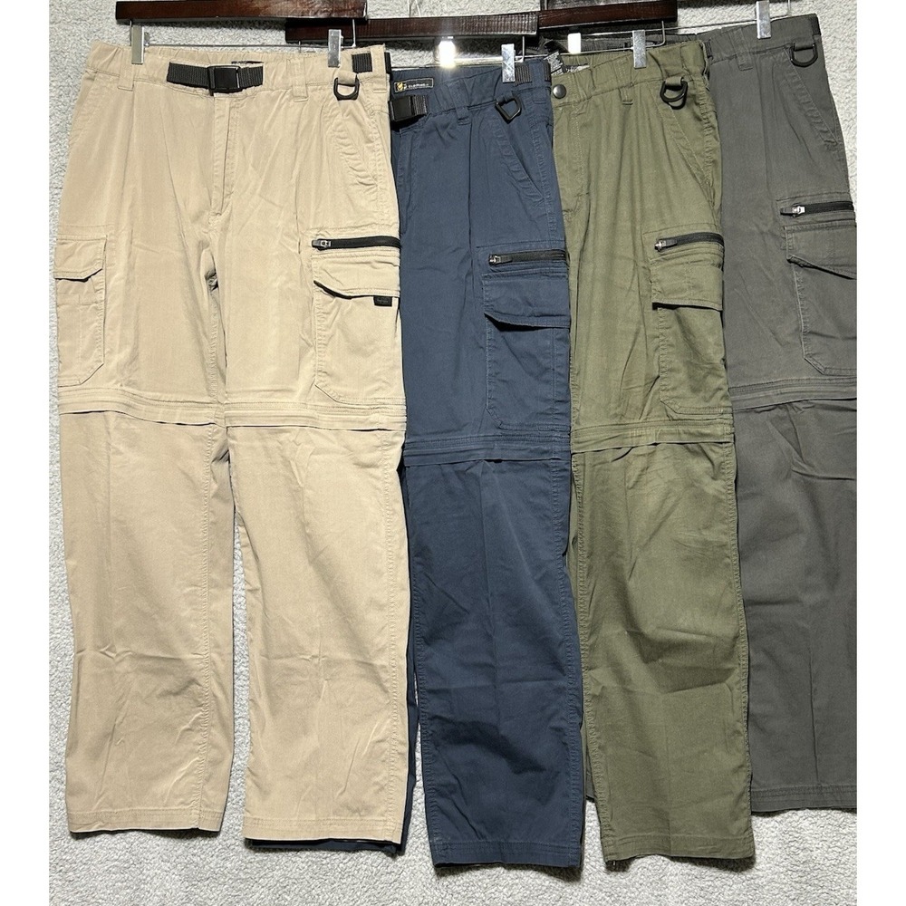 BC Clothing Mens Hiking Convertible Outdoor Cargo Pants MX34 Lot Of 4